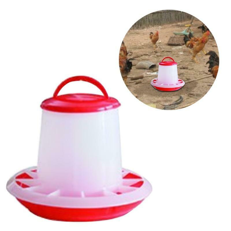 Hanging Chick Feeder Durable Automatic Poultry Food Dispenser for Chicken 6.6Lbs