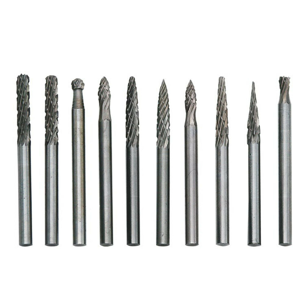20Pcs Tungsten Carbide Rotary Burr SET 1/8" Shank Milling Cutter Drill Bit