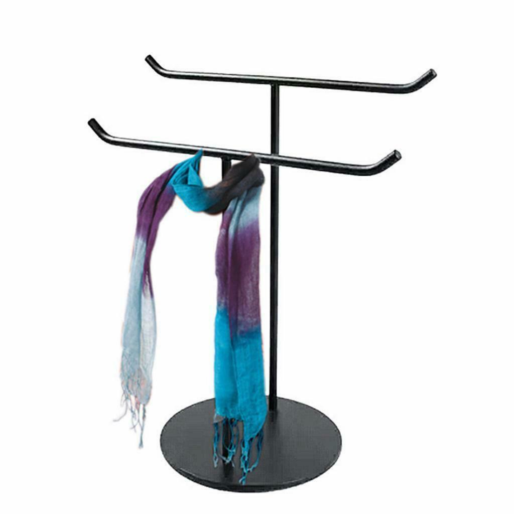 Metal Double Layers Scarves Bracelet Jewelry Bag Storage Display Stand Shelf