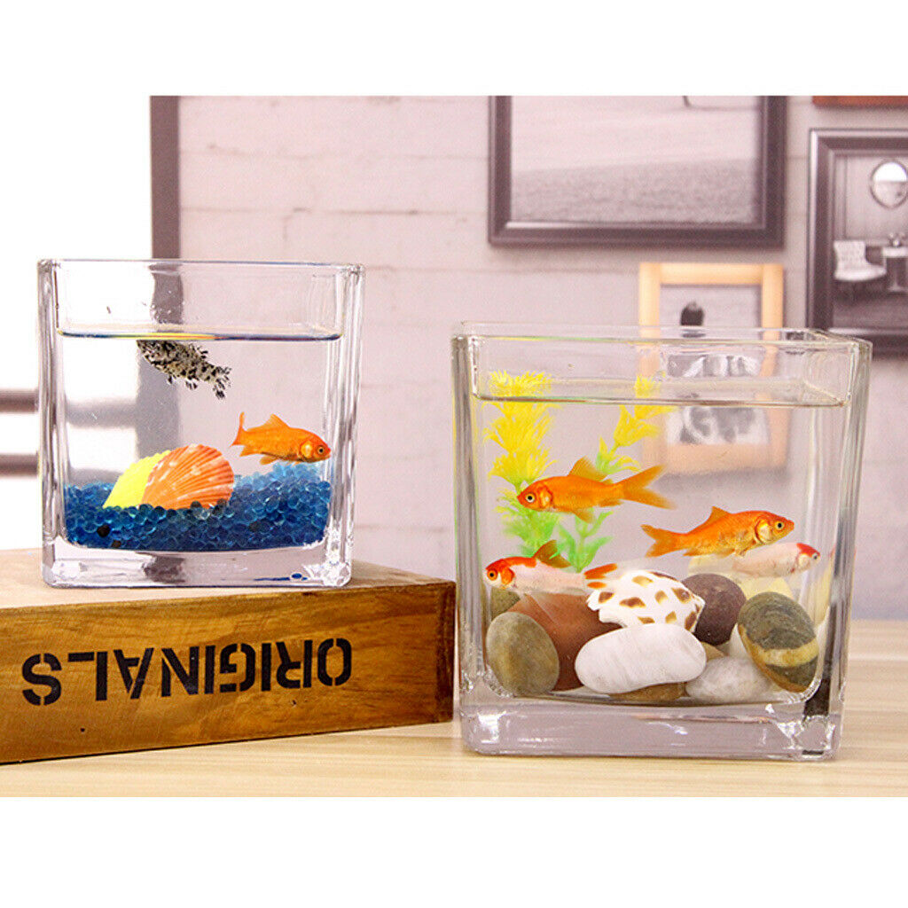 Thickened Glass Ecological System Aquarium Fish Tank Desktop Decor Clear