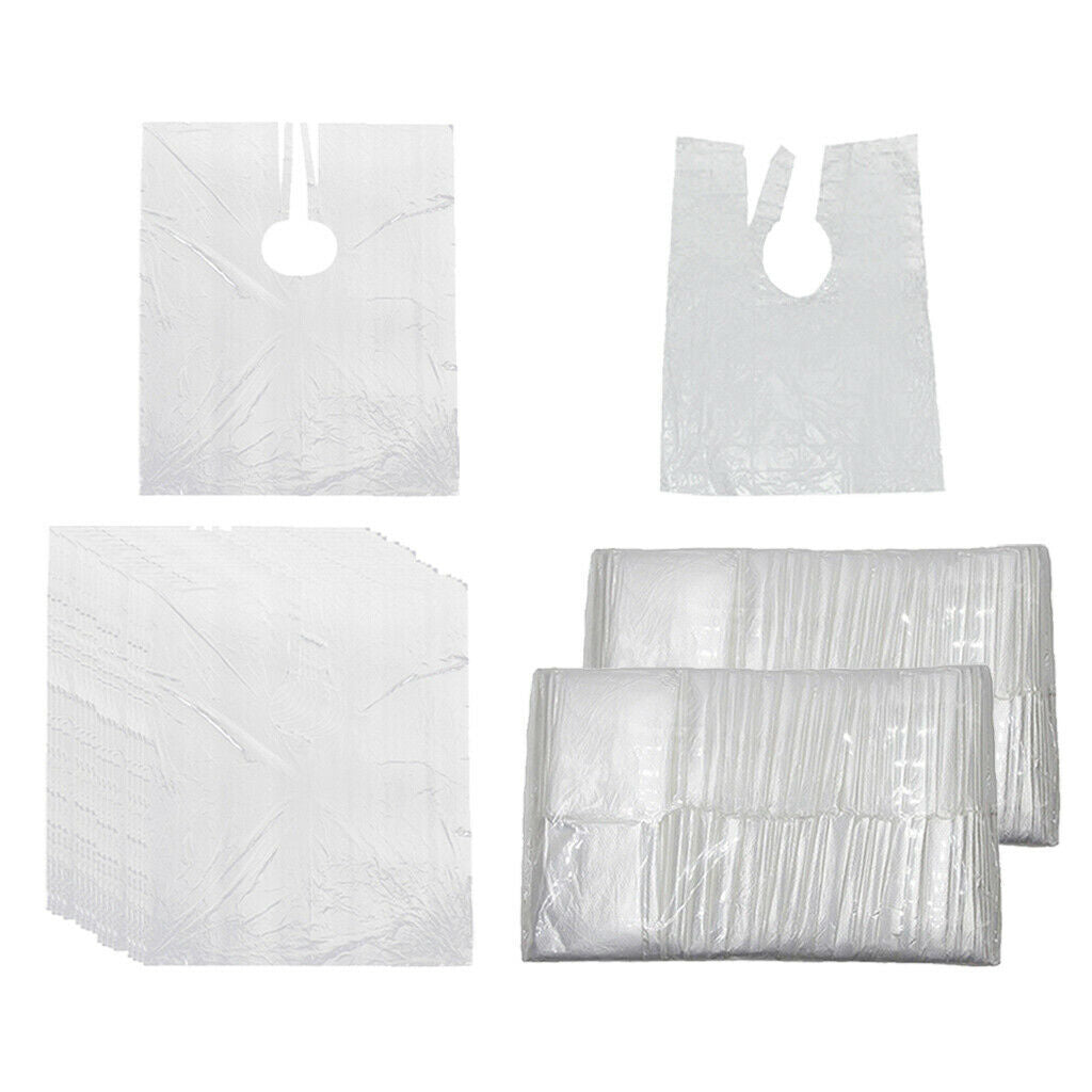 250x Disposable Hair Cutting Cape Gown Unisex Capes Apron Gowns Hairdressing