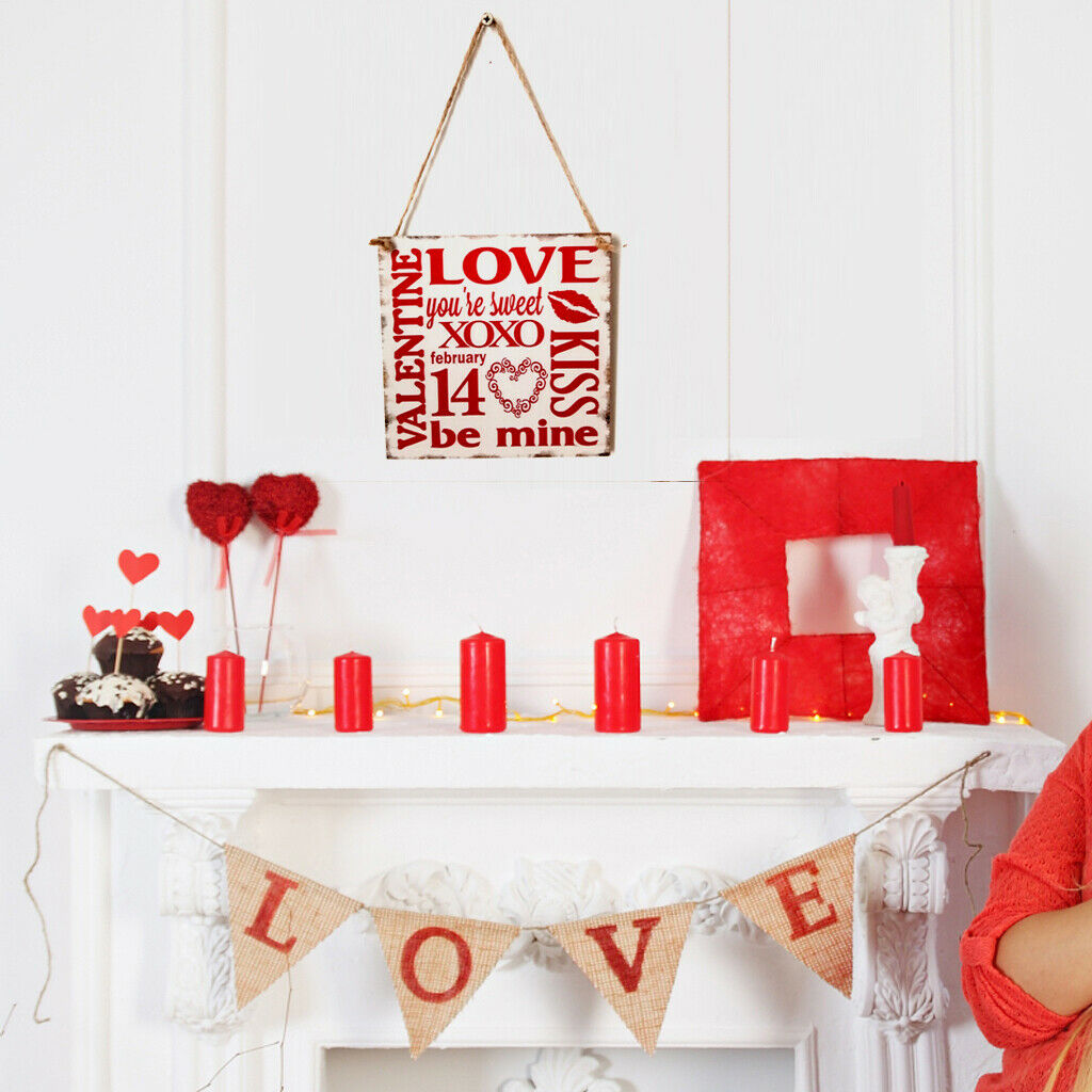 Romantic Be Mine Love Kiss Valentines Day Home Decor Wall Door Hanging Sign