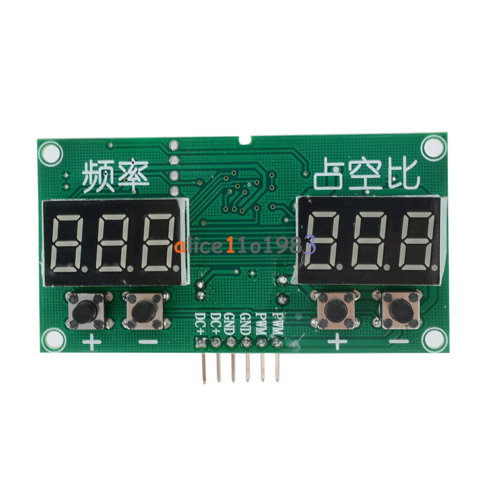 6Hz-100KHz PWM Pulse TM1637 Frequency Square Wave Signal Generator Duty Cycle