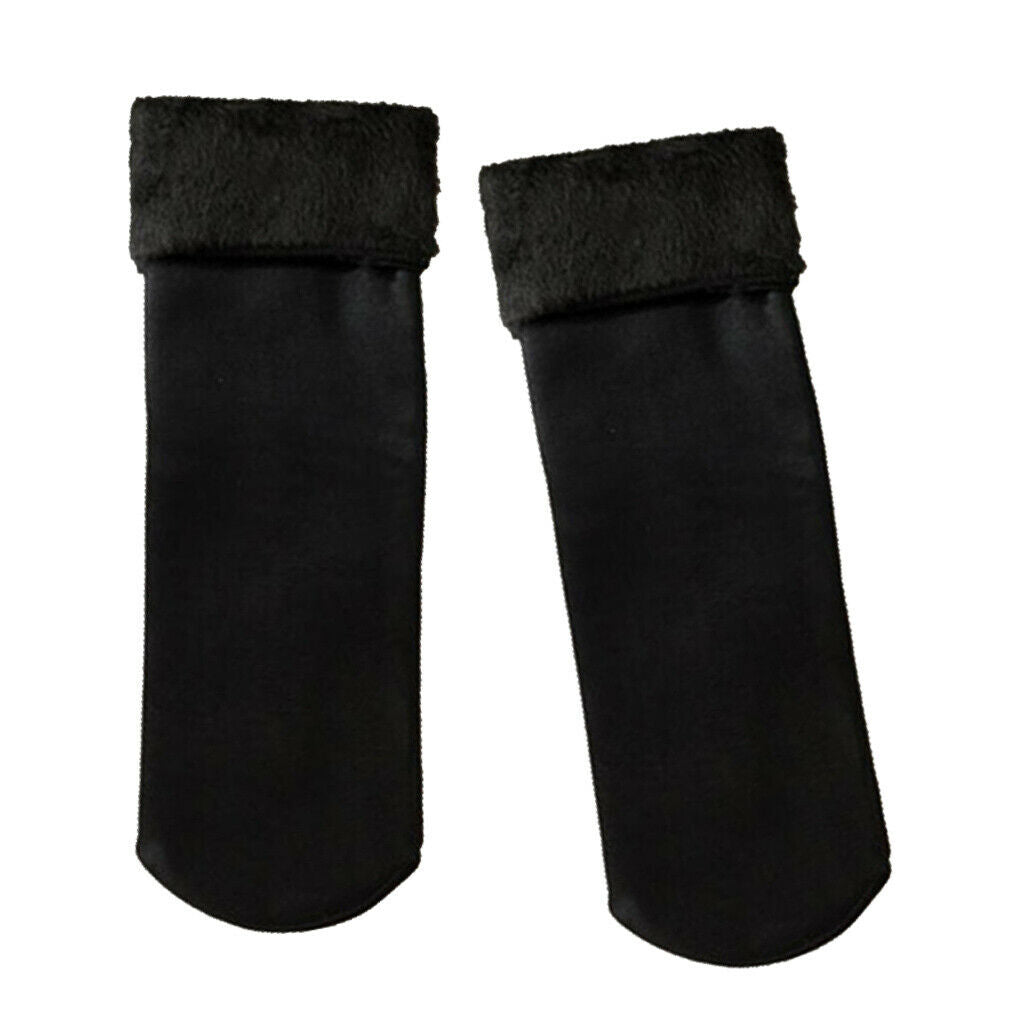 2 Pair Ladies Soft Fluffy Plush Socks Heavy Thermal Winter Floor Crew Socks
