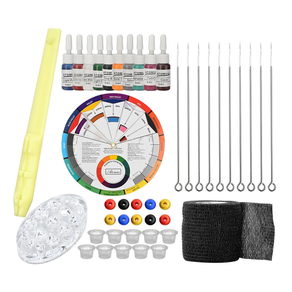 Hand Poke Stick Tattoo Kit Tattoo Needles Ink DIY Tattoo Supply Kit Body Art