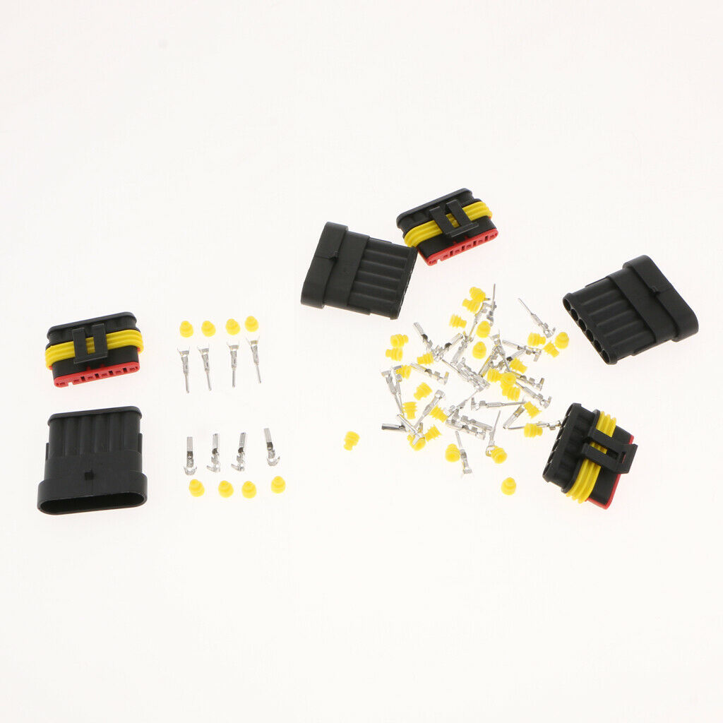 3pcs Car Auto Sealed Waterproof Electrical Wire Connector Plug 6P