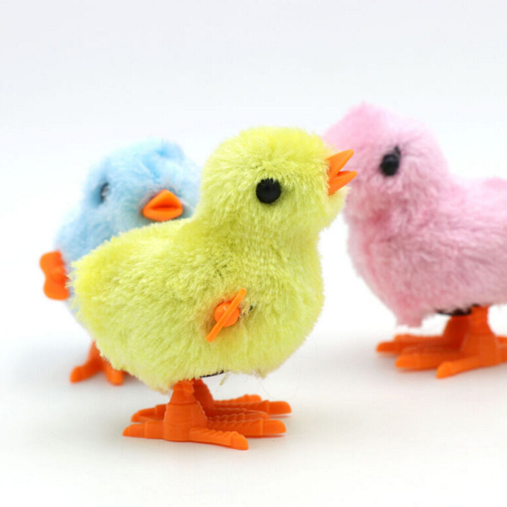 Fluffy Wind up Chicken Dance Clockwork Plush Chicken Fun Kids To.l8