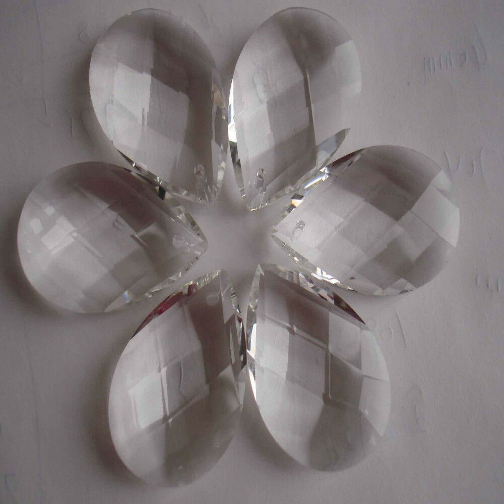 10Pcs Chandelier Ball Drop Crystal Glass Loose Spacer Ornaments Xmas Decor Clear