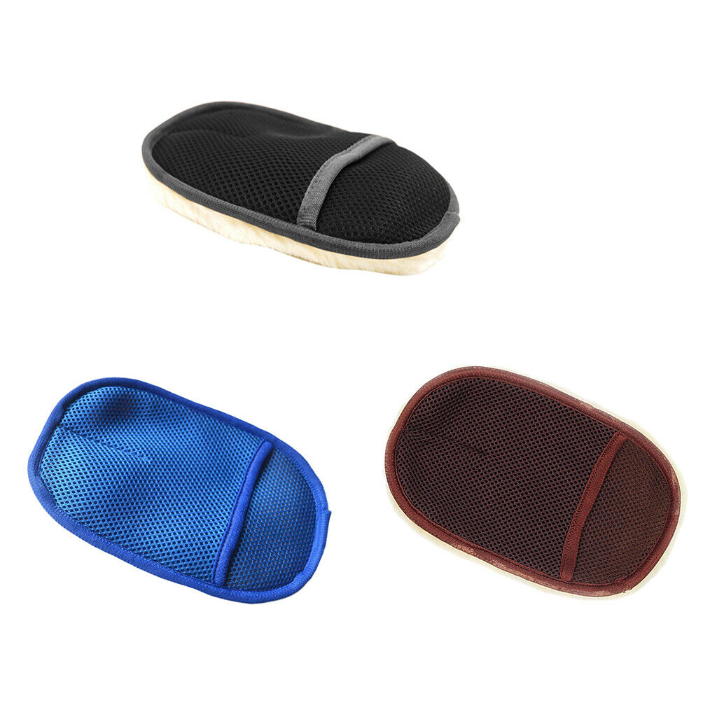 2x Car Care Washing  Artificial Wool Glove Pad Brush Cleaning Waxing Tool