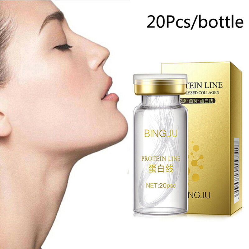 20Lines Thread No Needle Silk Fibroine Line Essence Collagen Facial Anti-.l8