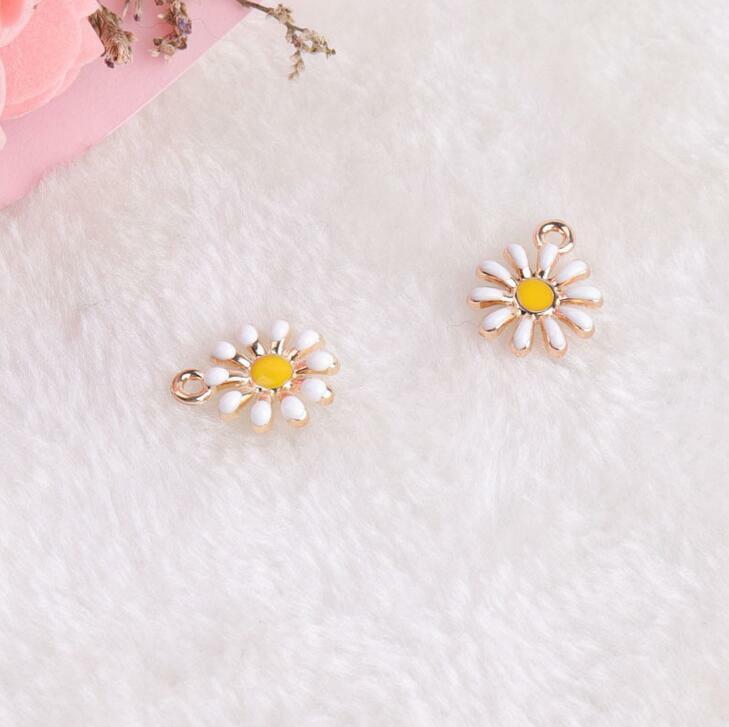 20pcs Jewelry pendant Oil drop alloy Flower pendant Bracelet earring material