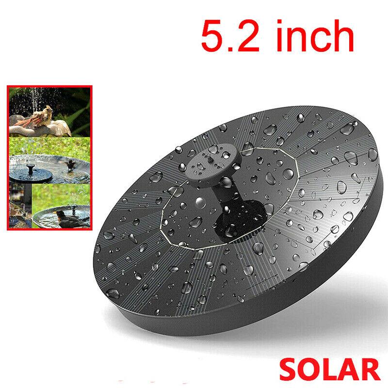Solar Powered Floating Bird Bath Water Fountain Outdoor Pond Pool Garden PatBDA