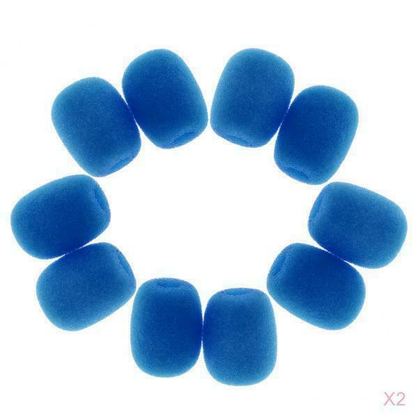 Mini Microphone Sponge Cover Windscreen Pack Of 20pcs - Blue Mic Covers