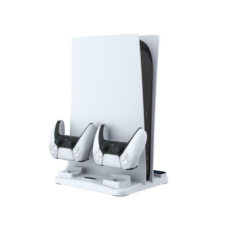 Dualsense Dock Cradle Charging Station Host Cooling Fan Game Disc Holder for PS5