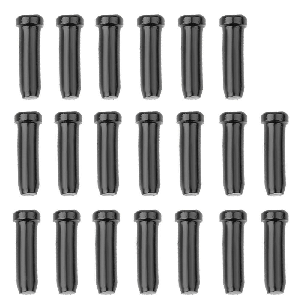 Pack of 20 Mountain Bike Brake Derailleur Shifter Cable End  Crimp Black