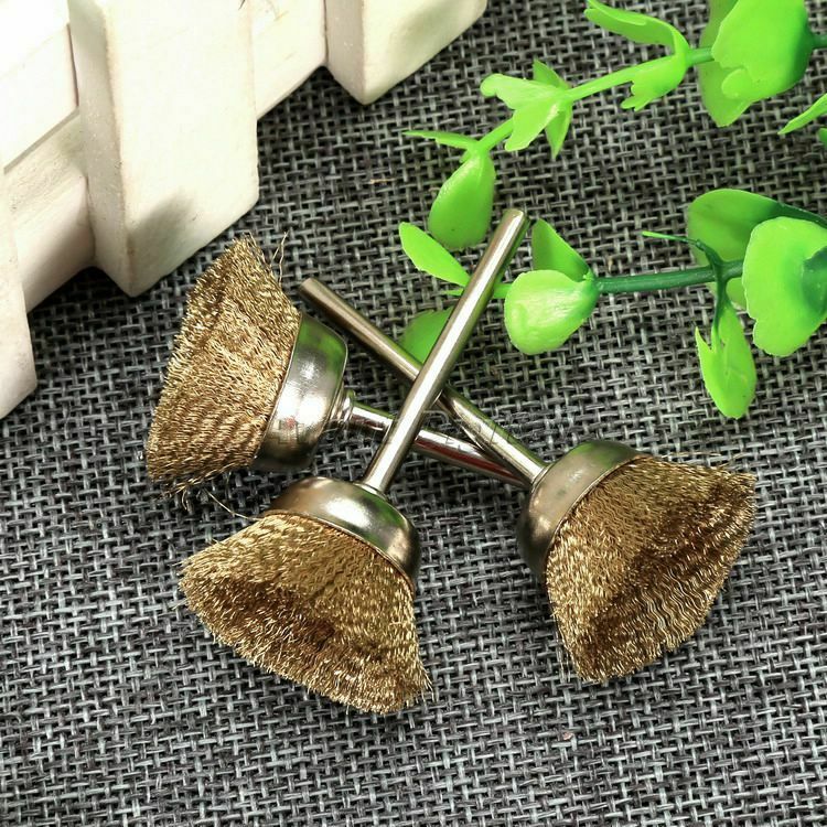 20pcs 25mm Brass Wire Wheel Brushes Bowl Polishing Rotary Tool Power Accessories