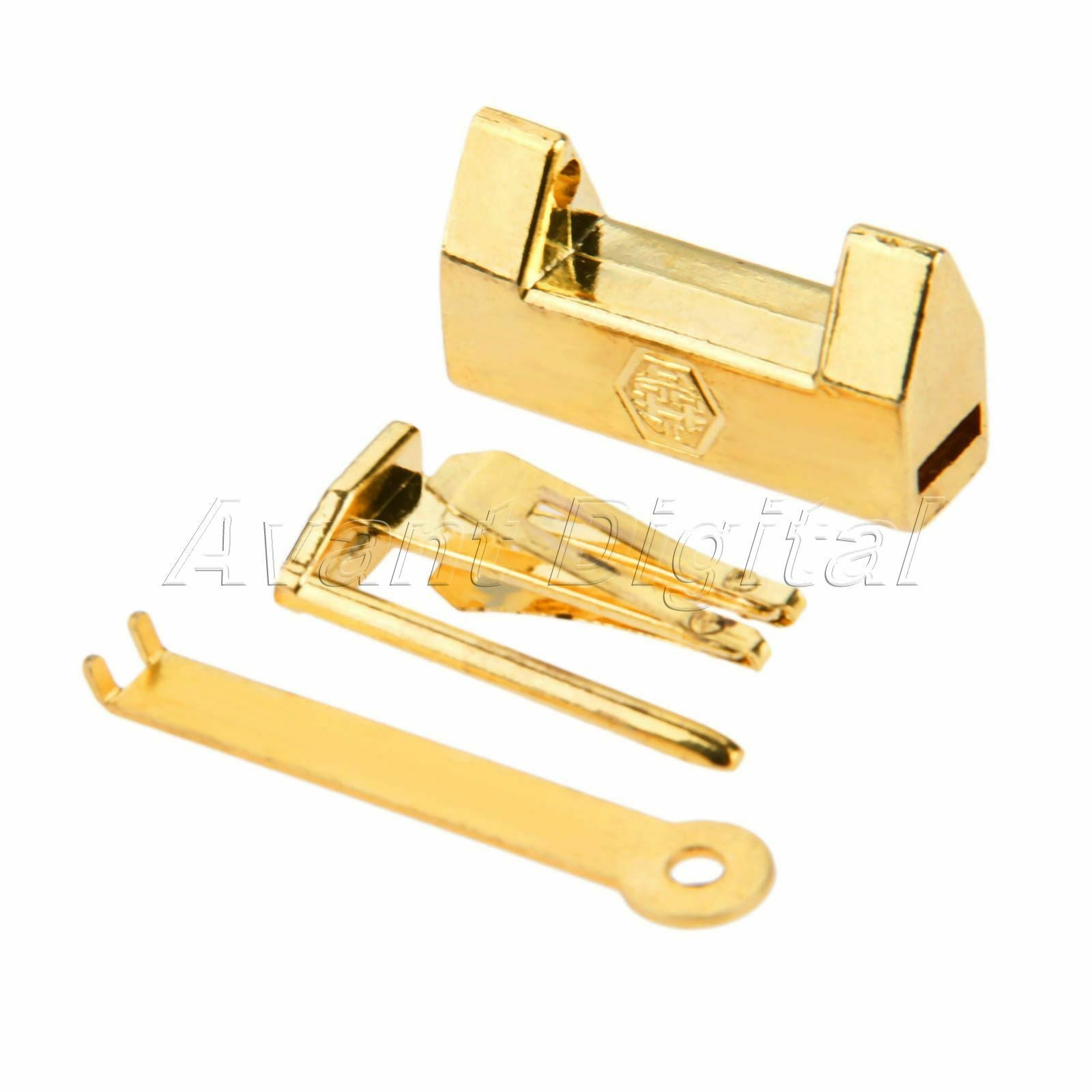 Chinese Old Style Lock Padlock Wood Chest Jewelry Box Suitcase Hardware Decor