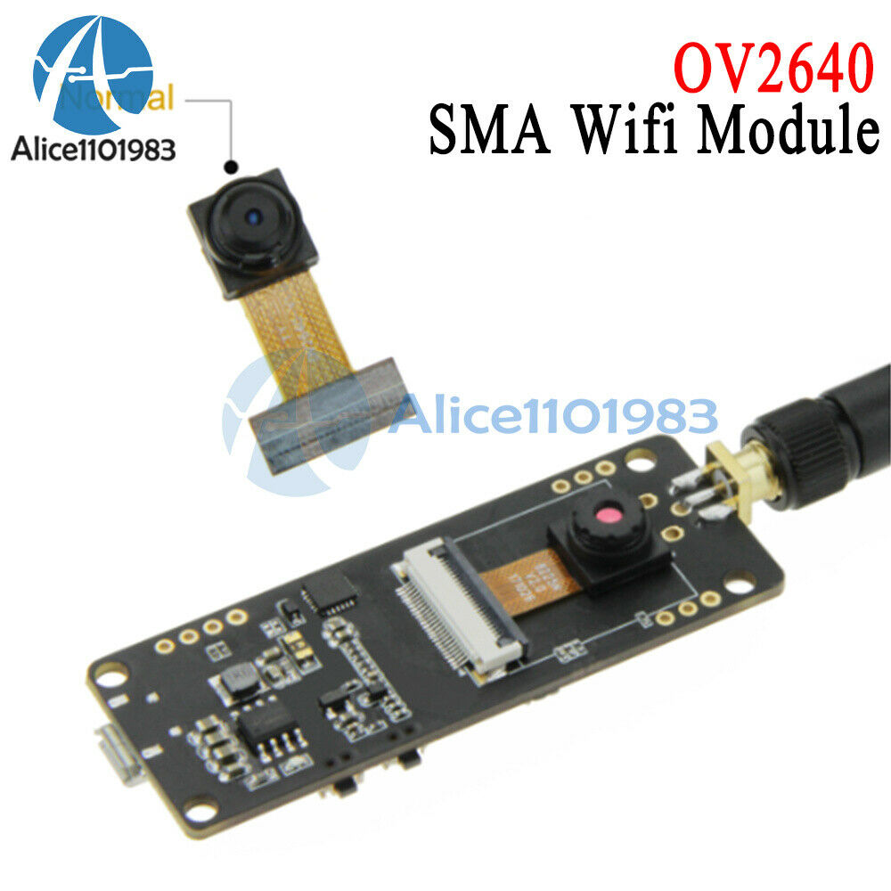 0.91" OLED ESP32-CAM SMA Wifi Module Development Board + OV2640 Camera +Antenna