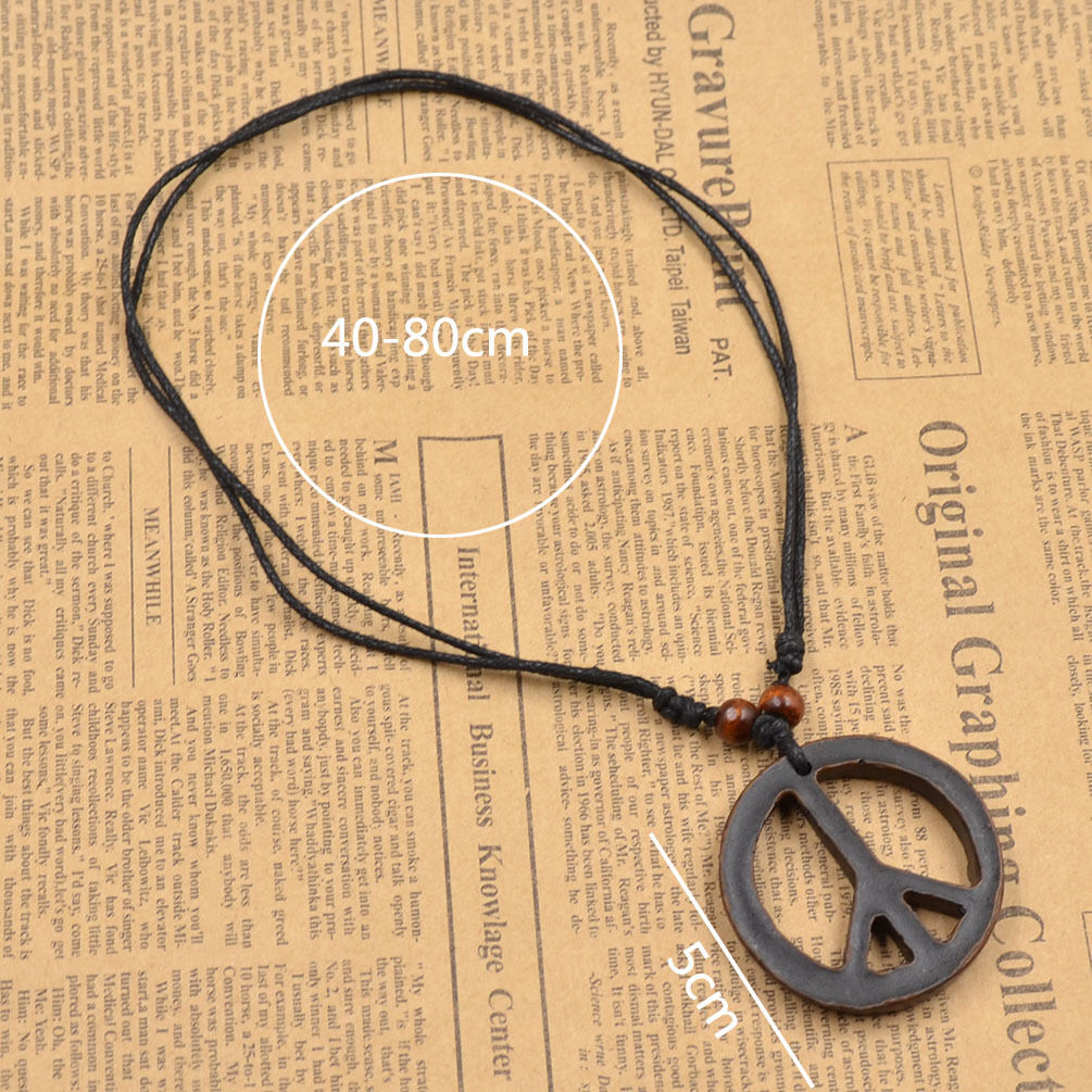 Manmade Choker Yoga Peace Sign Pendant Necklace Fashion Charm Chain Necklace 1pc