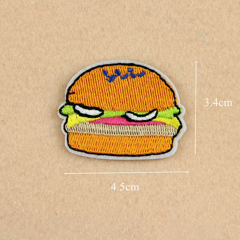 8pcs Bag Clothes Badge Fruit Donuts Embroidery Sew Iron On Patch Fabric Applique