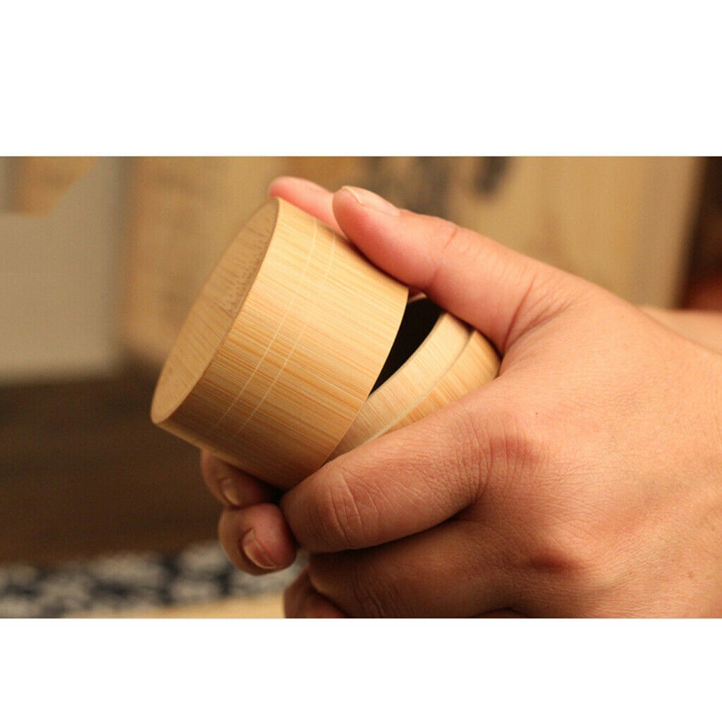 5 Pieces Travel Portable Bamboo Tea Leaves Grocery Spice Tray