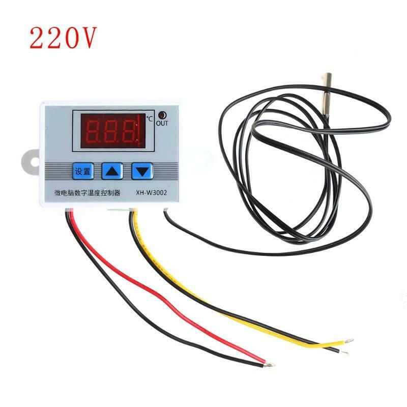220V Digital LED Temperature Controller Thermostat Switch Probe Sens