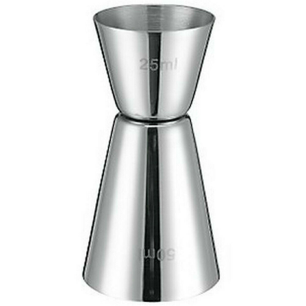 Stainless Steel Bar Measuring Jigger 25 / 50ml Cocktail Jigger Measuring Cup