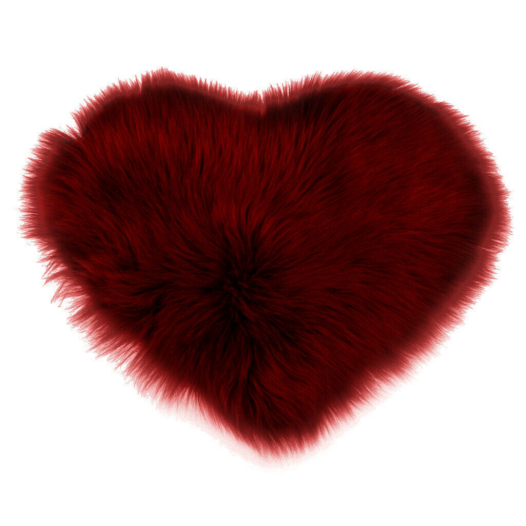 Red &Violet Super Soft Warm Heart-shaped Wool-like Plush Throw Pillow Case