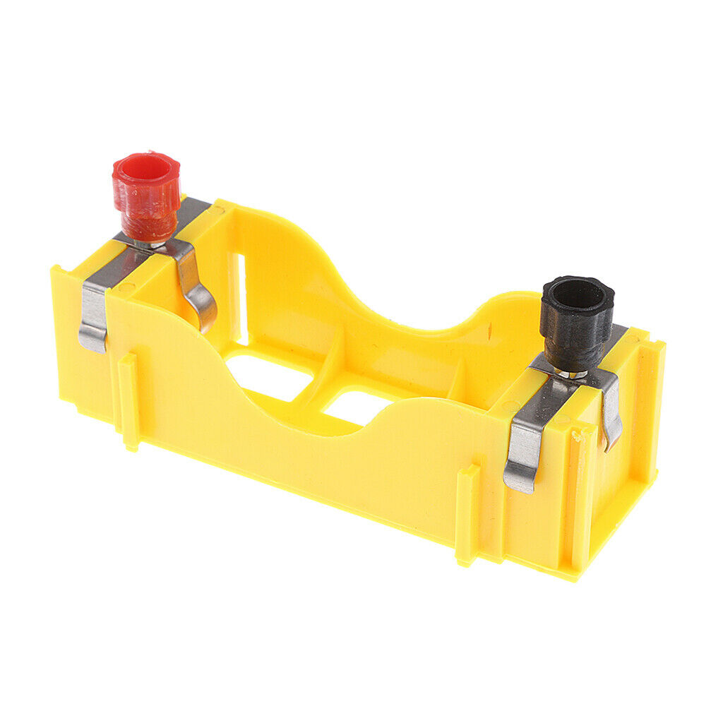 Yellow Plastic Battery Holder Cell 1 Size D Case Box for Physical Teaching