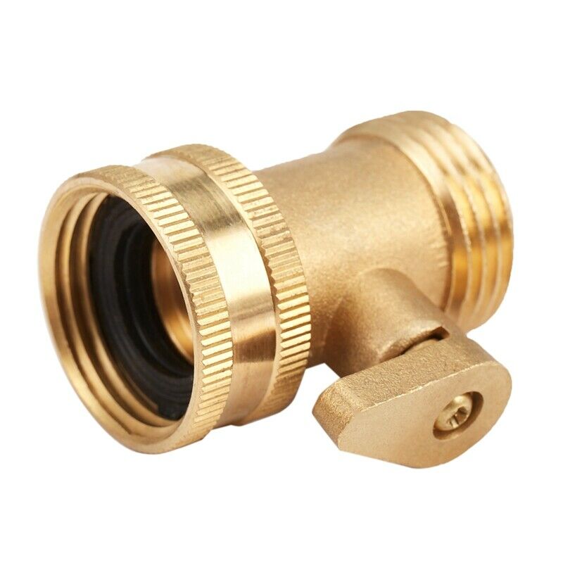 3/4 Inch Garden Hose Water Pipe Connector Brass Valve Faucet Taps Splitter witJ7