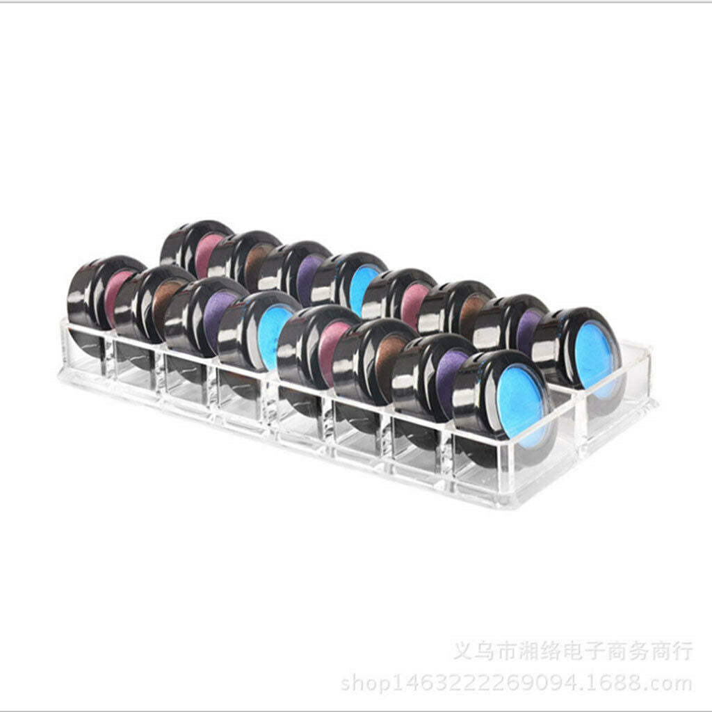 16 Slots Acrylic Powder Makeup Drawer Holder Organizer Display Storage Case