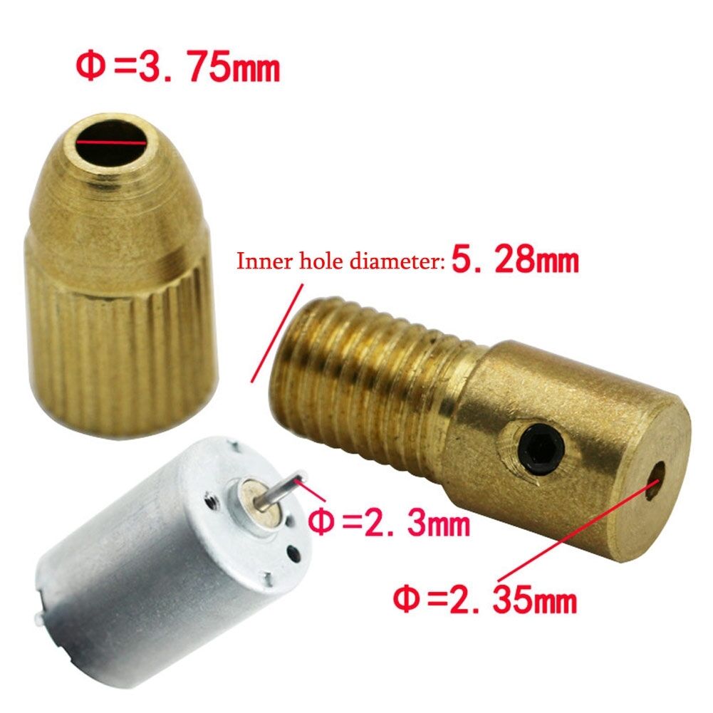 8pc 0.5-3mm Small Hand Electric Drill Collet Set Mini Micro Twist Chuck Tool