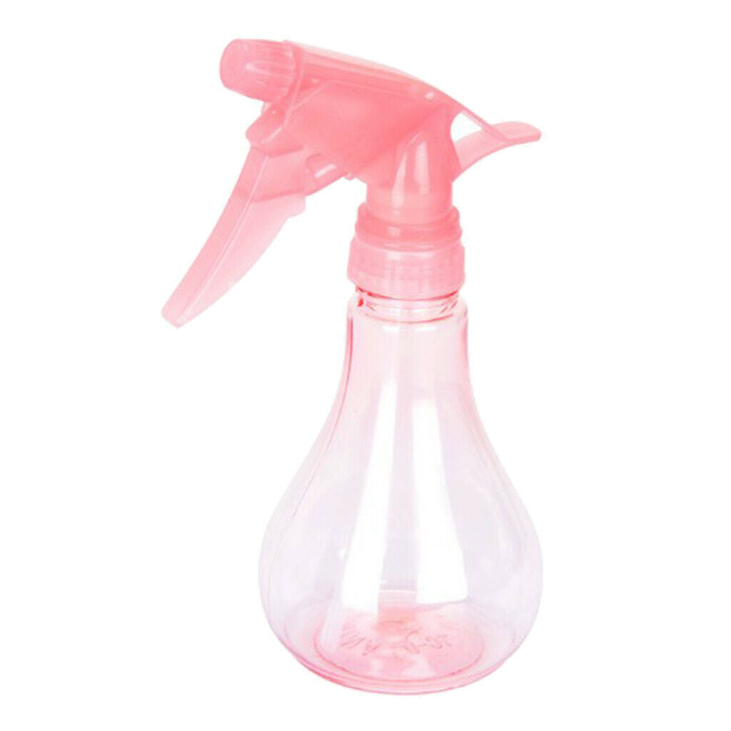 2pcs Empty Misting Spray Bottle Transparent for Haircut Salon Skin Care Pink