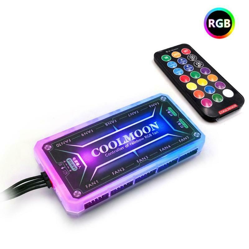 Remote Control Computer Case 12V 10A 60W RGB Fan Intelligent Music Controller