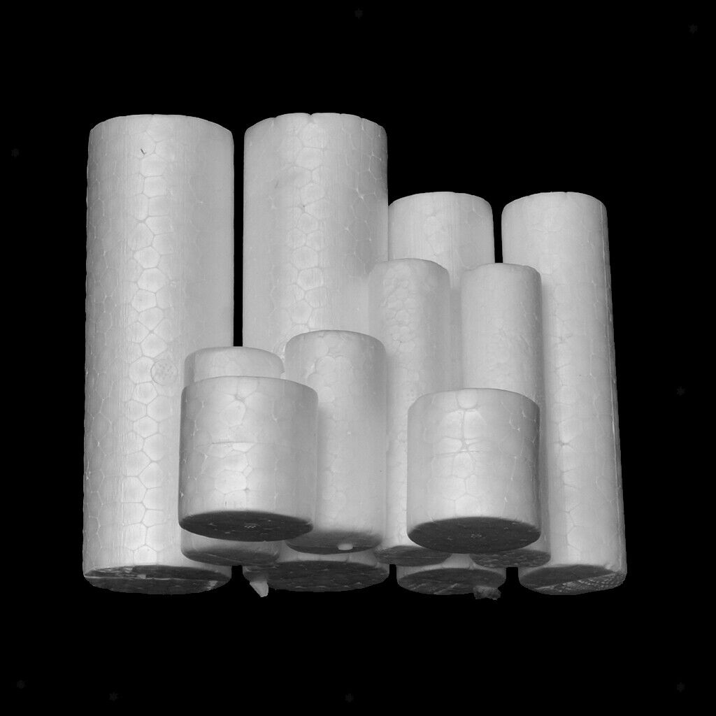 10x DIY Cylinder Foam Rod for Modeling Material Xmas Painting Ornaments