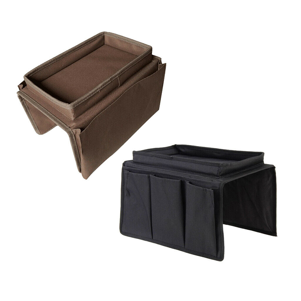 2pcs Premium Sofa Couch Armrest Organizer, Water-resistant Tray Storage Holder