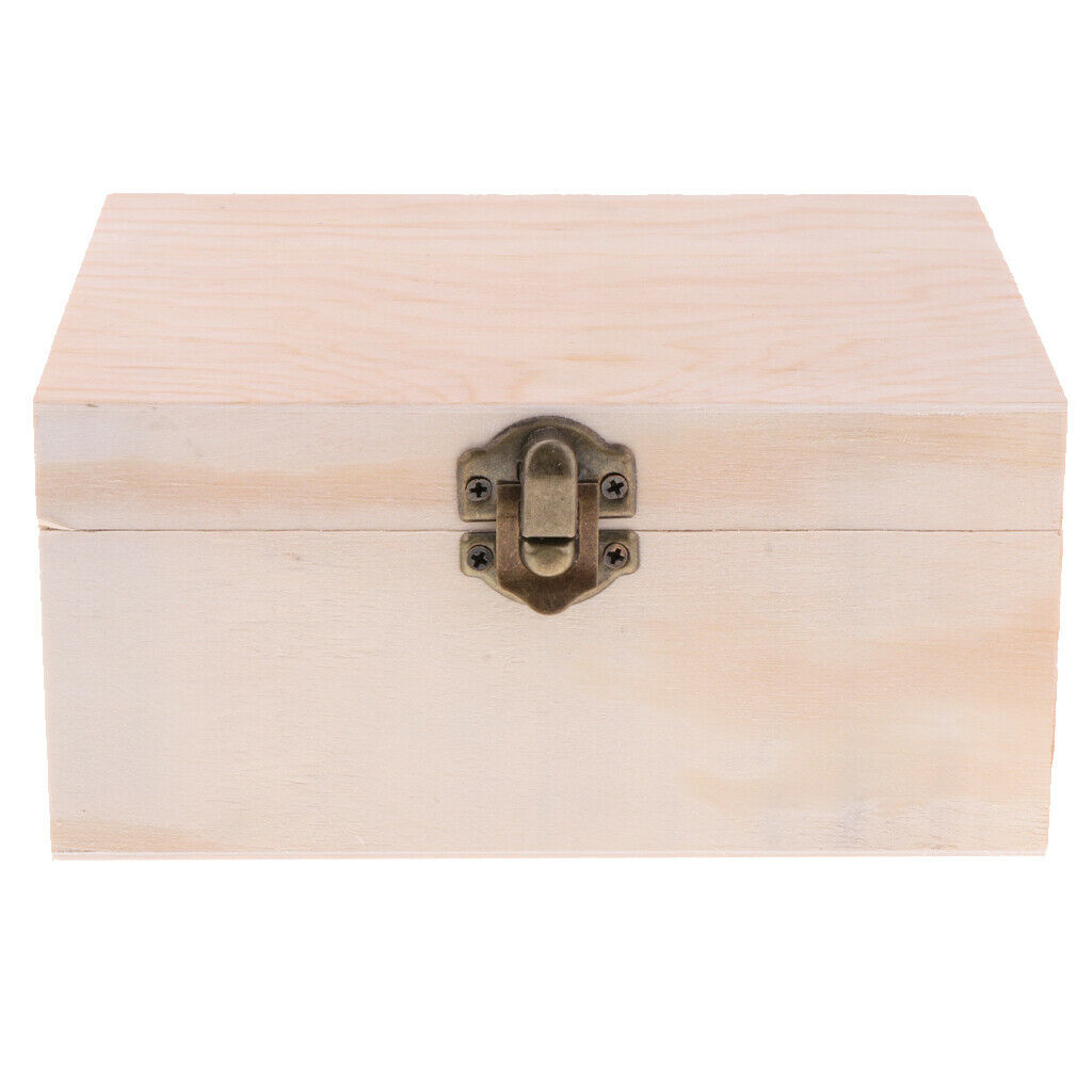 Wood Box Jewelry Case Wedding Gift Makeup Cosmetic Earrings Rings Rangement
