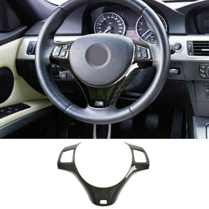 Car Interior Stee Wheel Decoration Cover Trim For- 3 Series E90 E92 E93 2005-2K4