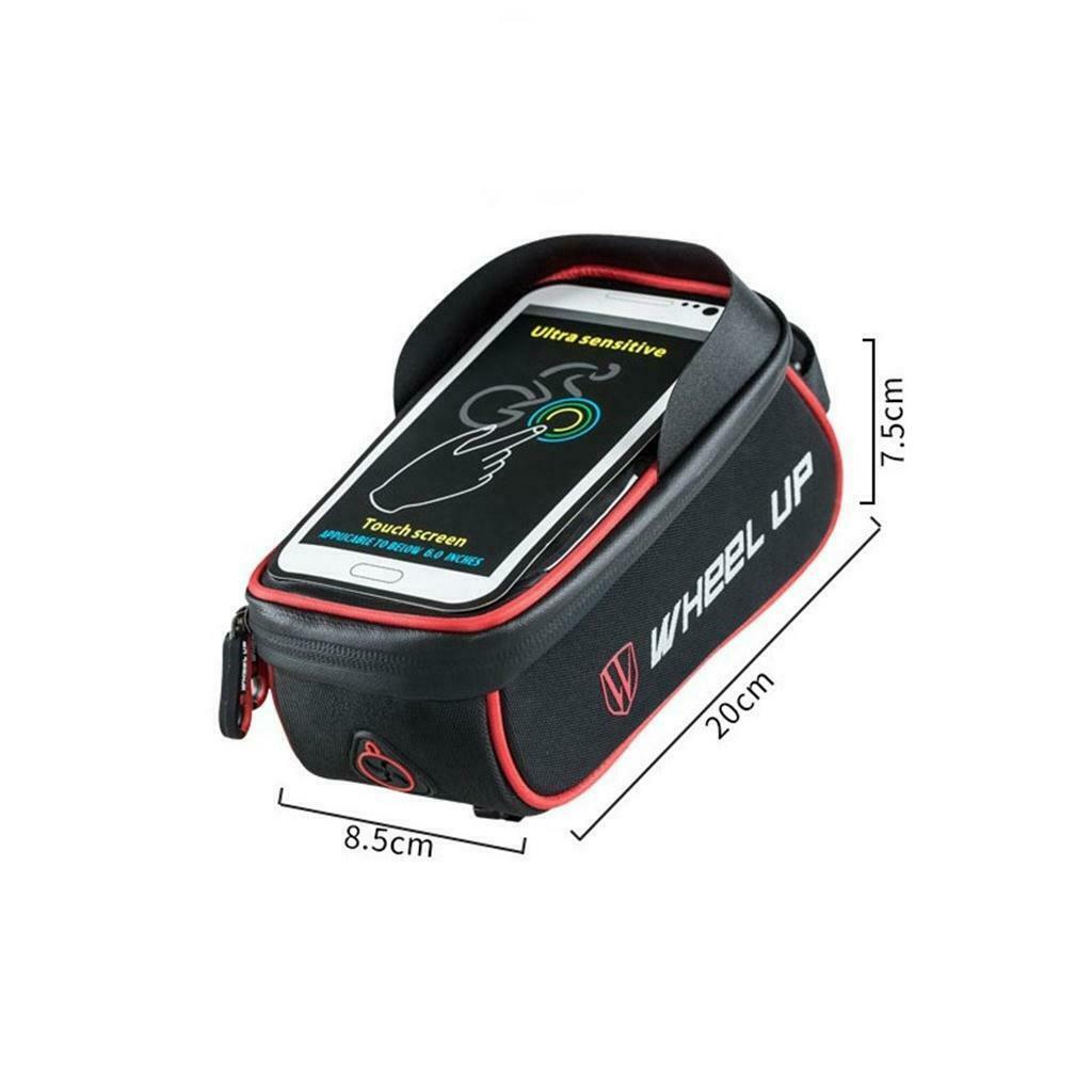 Cycling Bike Bicycle Frame Tube Mobile Phone Bag Pannier Phone Pouch Red