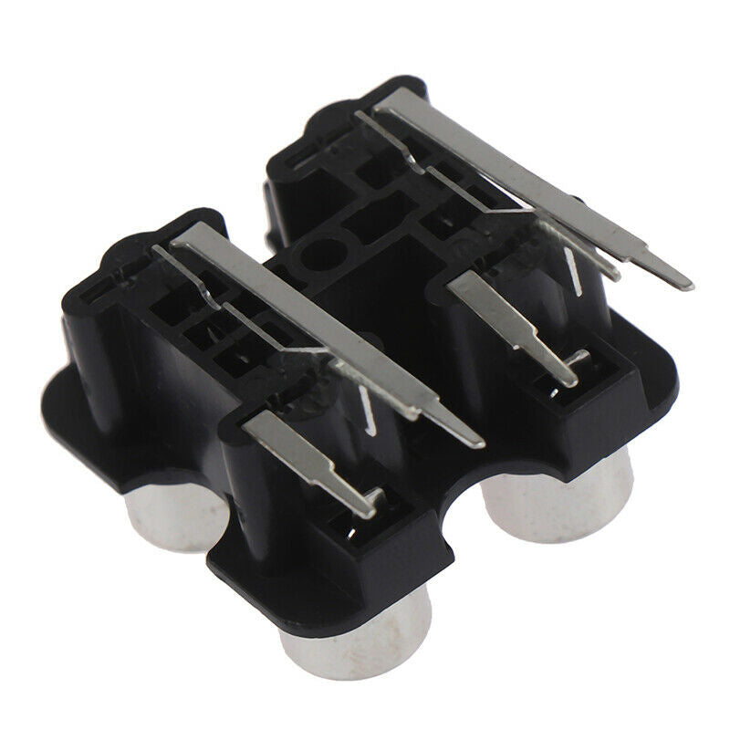 2x 4way 6Pin RCA Female Audio Video Plug AV Concentric Socket Connector F.l8