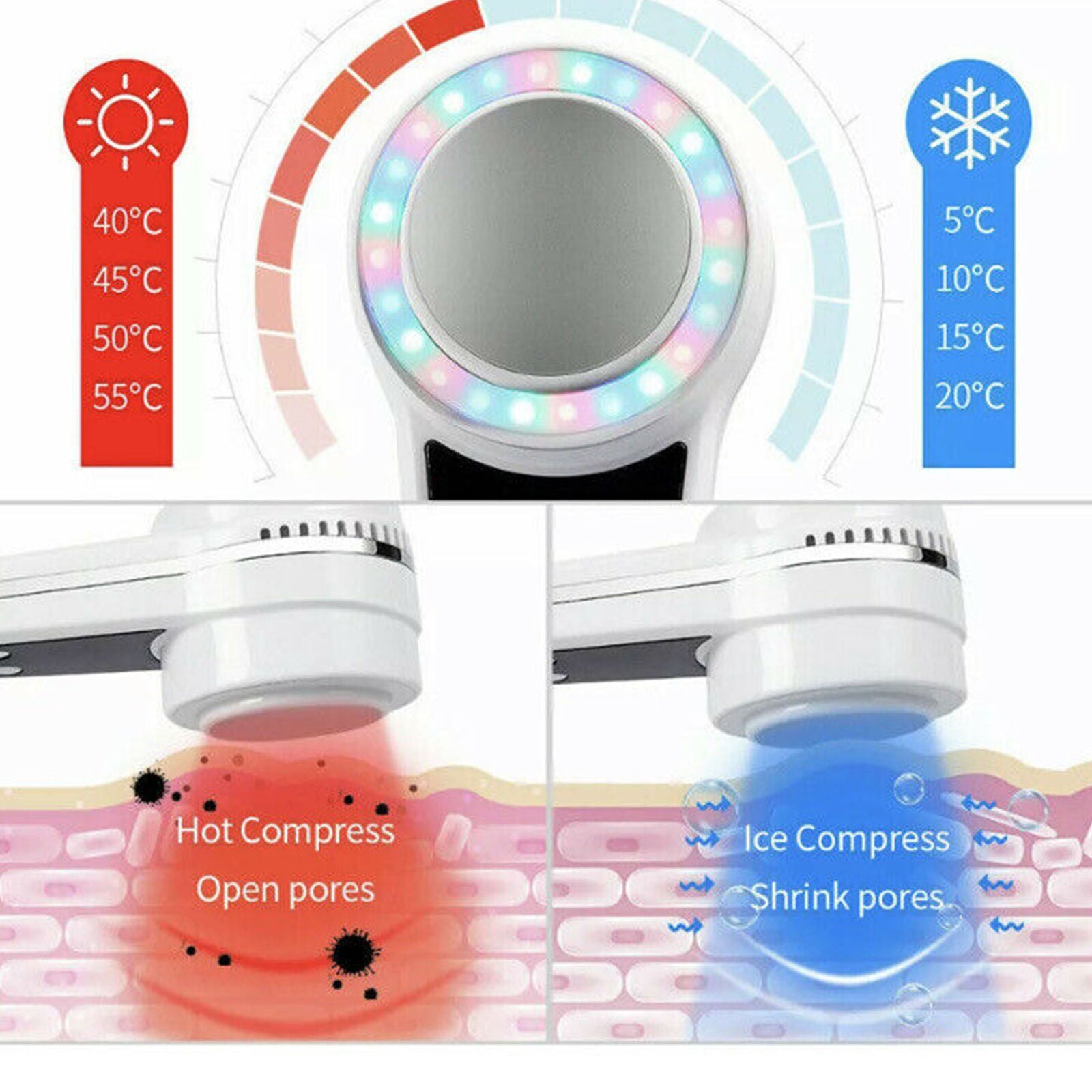 Photon Skin Rejuvenation Skin Lifting Firming Facial Cool Spa Facial Massager