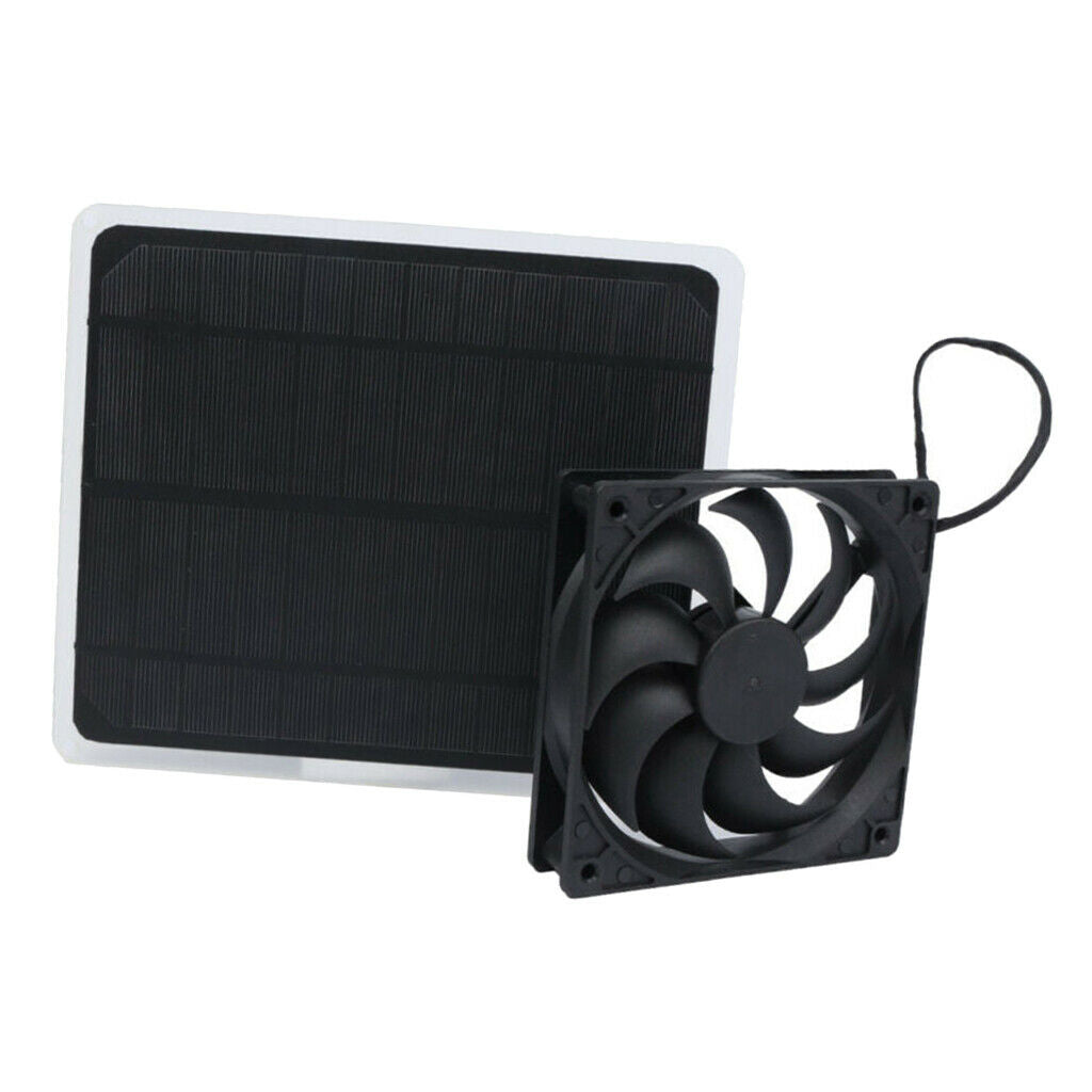 20W Mini Solar Panel Exhaust Fan Cooling Ventilator for Dog Chicken House