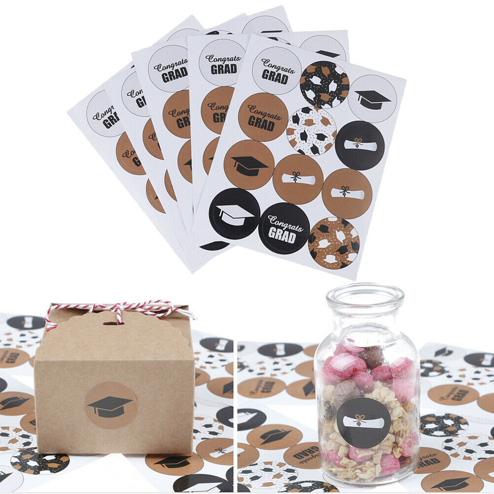 60pcs Graduation Sealing Stickers Paper Labels for DIY Gifts Packaging De.l8