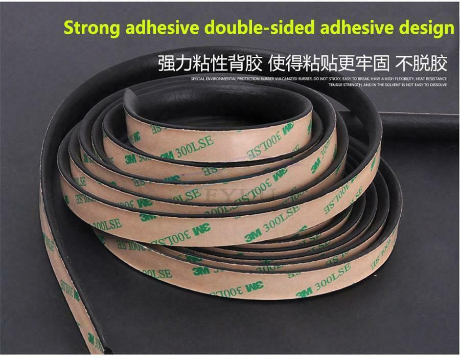 5M Black Rubber Sealed Strip For Car Front+Rear Windshield Sunroof Window Seals