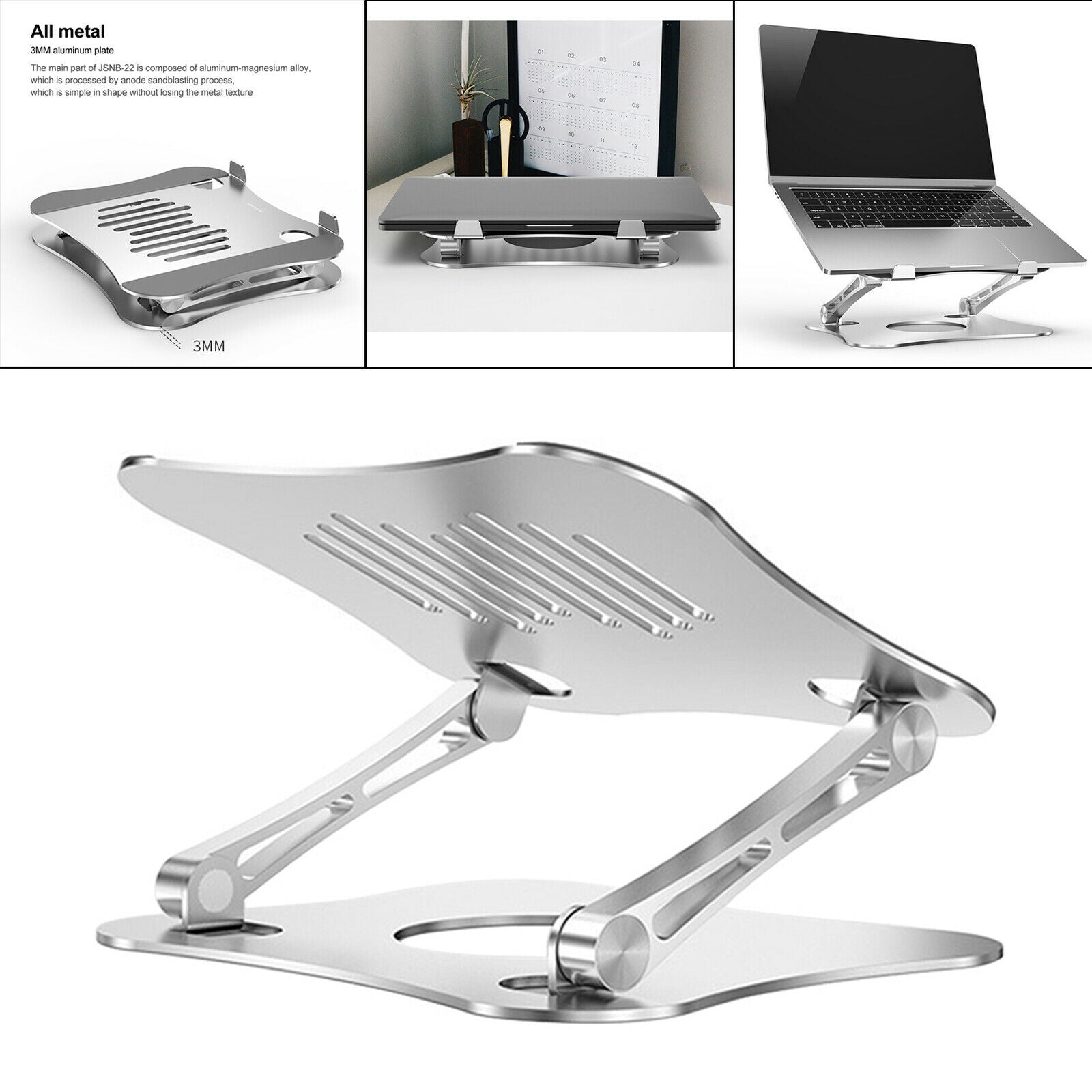 Adjustable Foldable Laptop Stand Notebook Riser Computer Holder for Desk