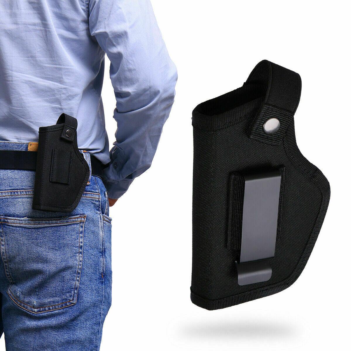 Concealed Carry Gun Holster Belt Metal Clip IWB OWB Holster Hunting Gun Pouch