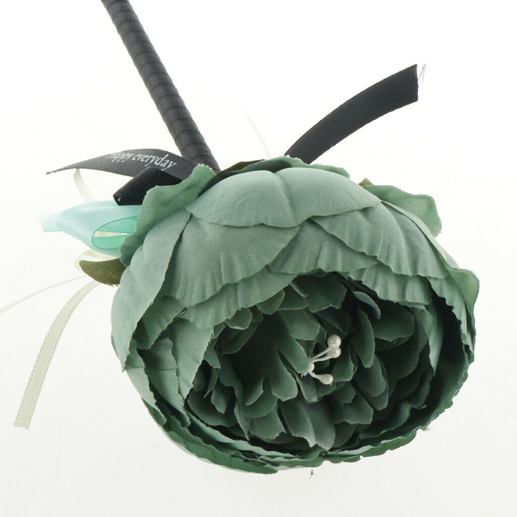 Silk Flower Guest Book Signing Pen Wedding Banquet Party Supplies Green