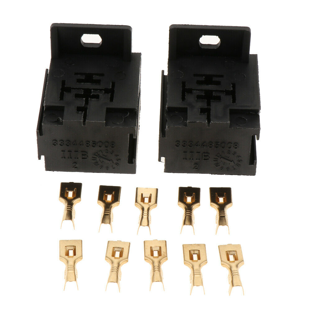 5 Pin Relay Connector Socket with 10 x 6.3mm Terminals, Car Truck Vehicle Relay