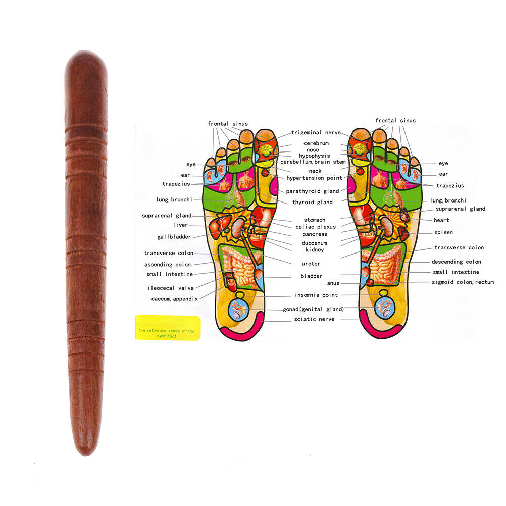 Wooden Foot Spa Physiotherapy Thai Massage Health Relaxation Wood Stick To.l8
