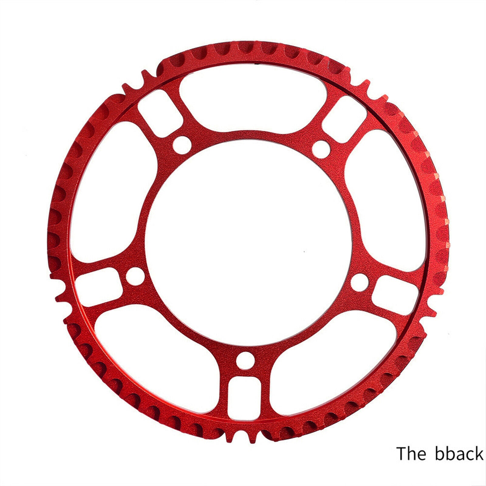 Road Cycling Chainring Round Narrow Wide Single Chain Ring BCD 130mm 53T Red